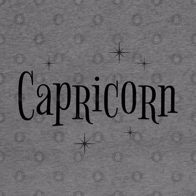 Capricorn Zodiac Sign with Stars by Carpe Tunicam